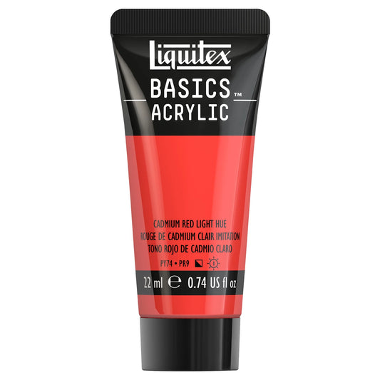 LQX BASICS ACRYLFARBE 22ML TUBE KADMIUMROT HELL FARBTON