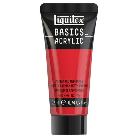 LQX BASICS ACRYLFARBE 22ML TUBE KADMIUMROT MITTEL FARBTON