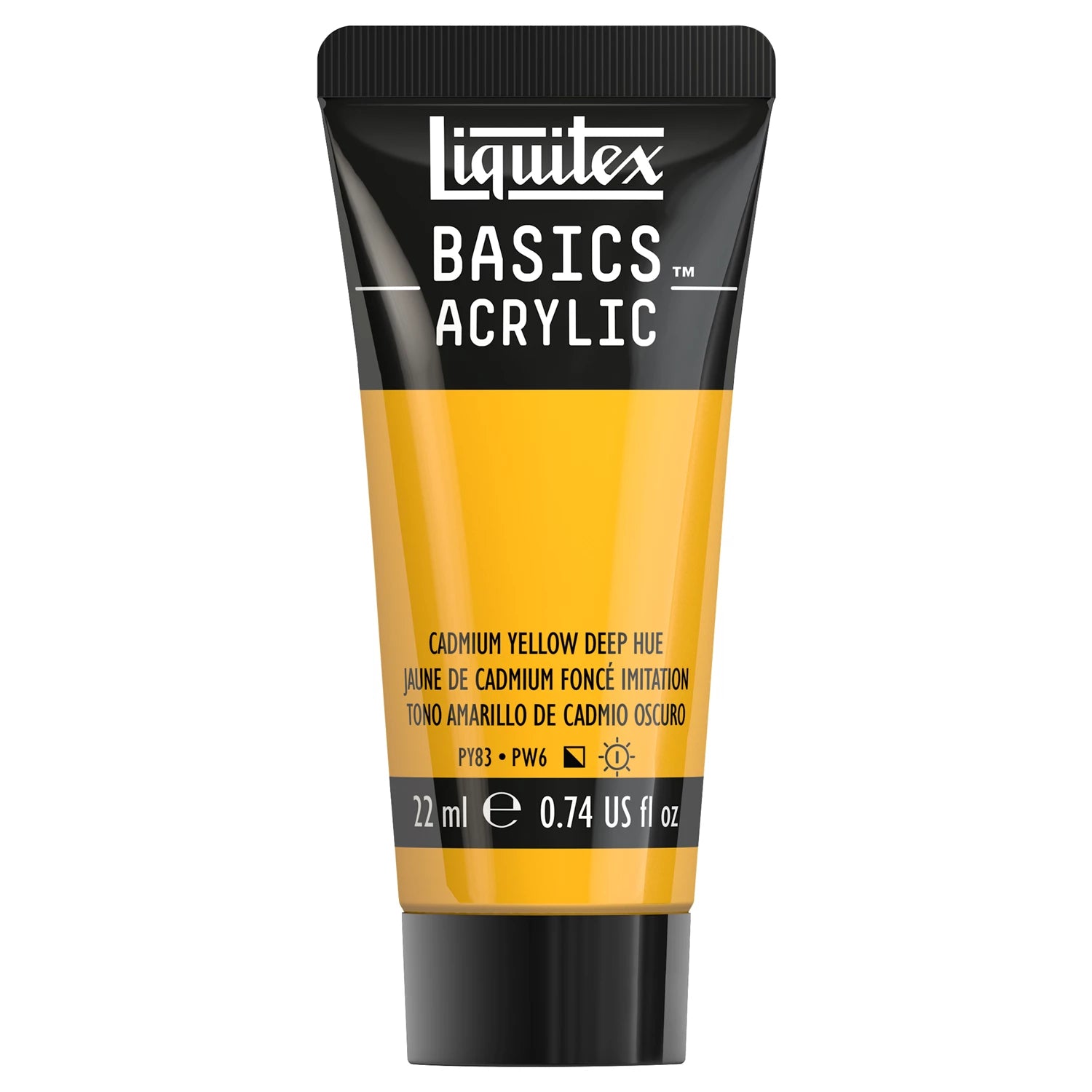 LQX BASICS ACRYLFARBE 22ML TUBE KADMIUMGELFB DUNKEL FARBTON