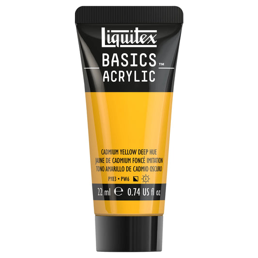 LQX BASICS ACRYLFARBE 22ML TUBE KADMIUMGELFB DUNKEL FARBTON