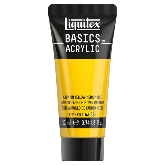 LQX BASICS ACRYLFARBE 22ML TUBE KADMIUMGELFB MITTEL FARBTON