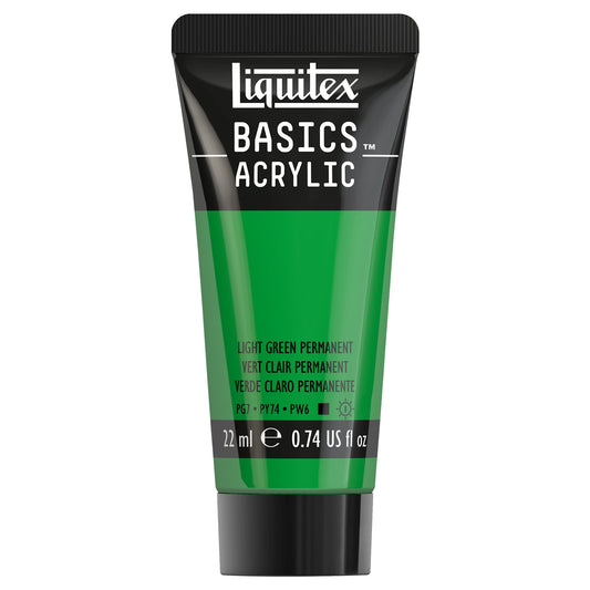 LQX BASICS ACRYLFARBE 22ML TUBE HELLGRÜN PERMANENT