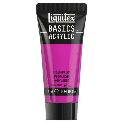 LQX BASICS ACRYLFARBE 22ML TUBE MITTELMAGENTA