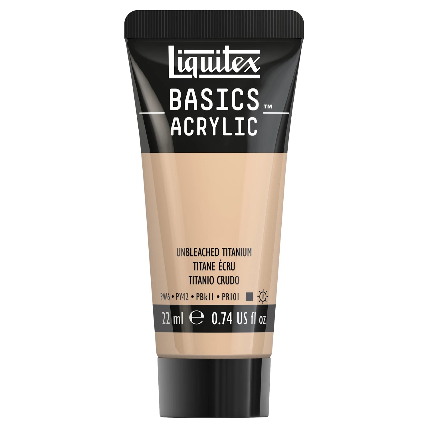 LQX BASICS ACRYLFARBE 22ML TUBE UNGEBLEICHTES TITAN