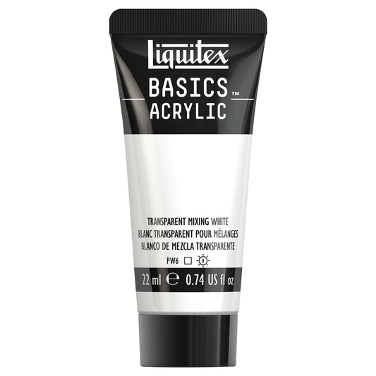 LQX BASICS ACRYLFARBE 22ML TUBE MISCHWEISS TRANSPARENT