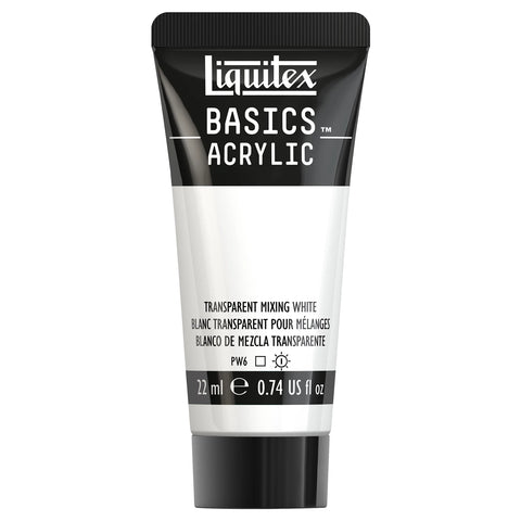 LQX BASICS ACRYLFARBE 22ML TUBE MISCHWEISS TRANSPARENT