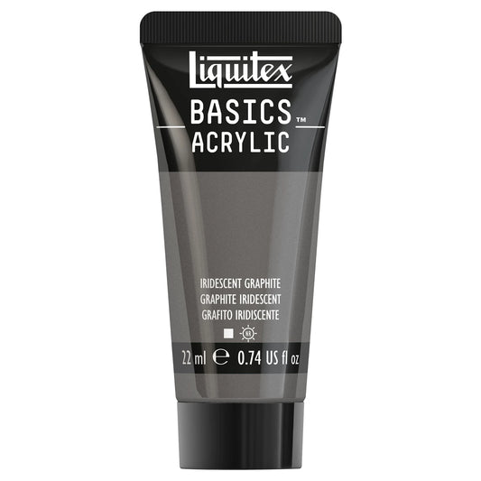 LQX BASICS ACRYLFARBE 22ML TUBE IRISIERENDES GRAPHITGRAU