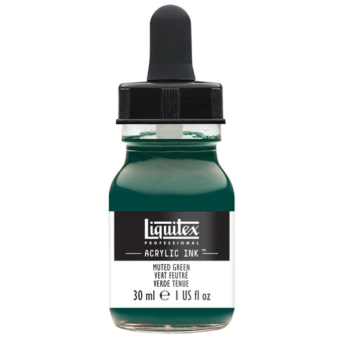 LQX PROF. ACRYLIC INK 30ML FLASCHE GEDÄMPFTES GRÜN