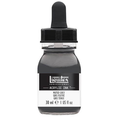 LQX PROF. ACRYLIC INK 30ML FLASCHE GEDÄMPFTES GRAU