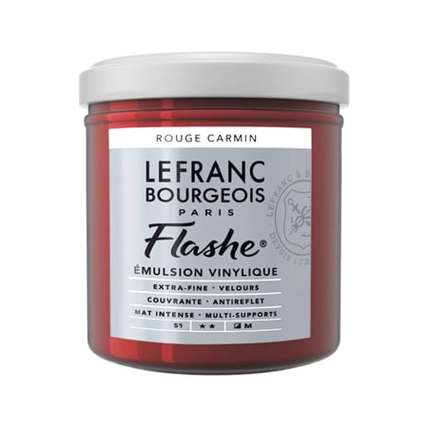 LFB FLASHE ACRYL 125ML TOPF KARMINROT