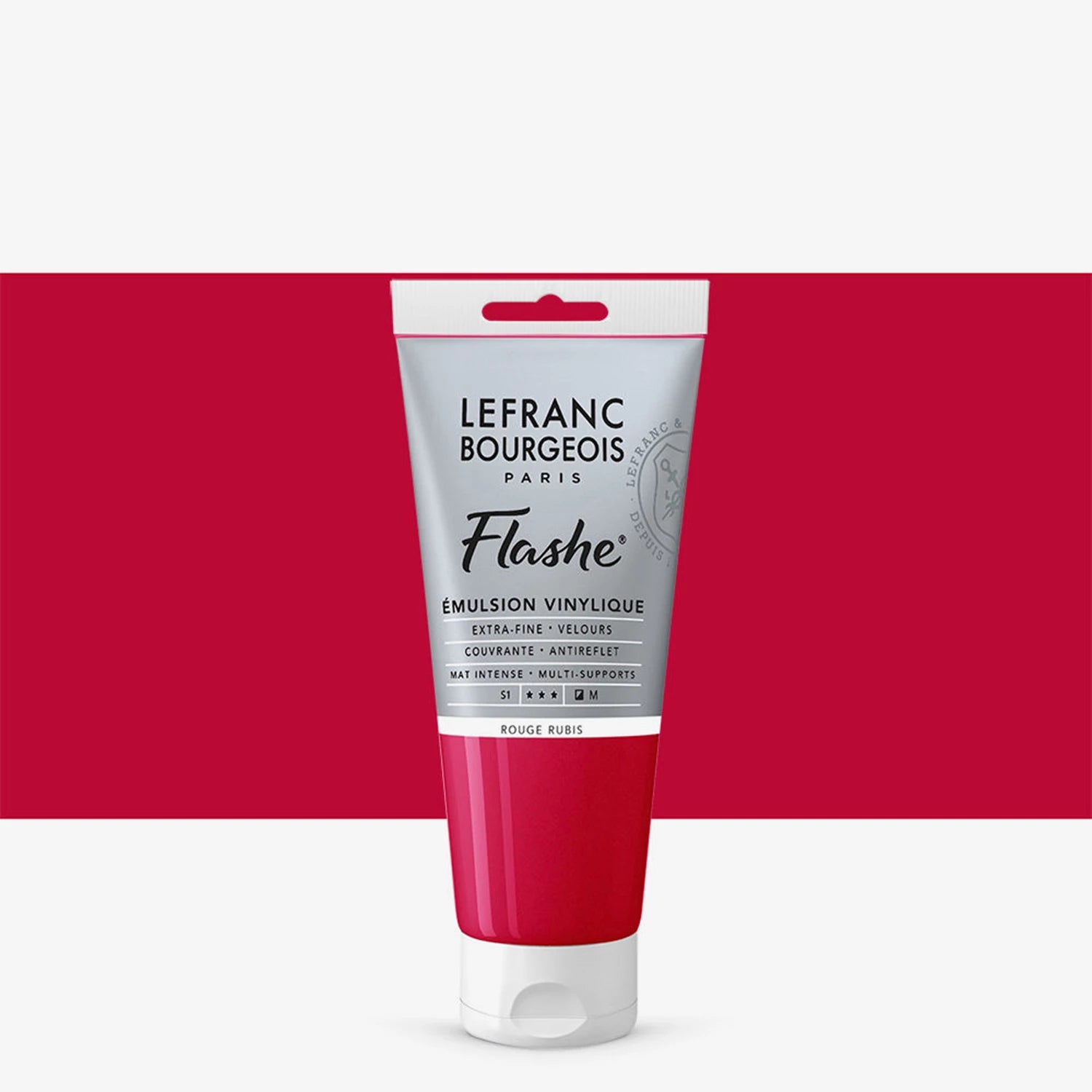 LFB FLASHE ACRYL 80ML TUBE RUBINROT