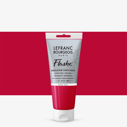 LFB FLASHE ACRYL 80ML TUBE RUBINROT