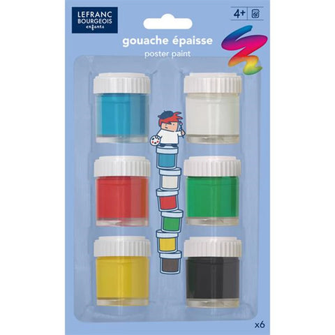 LFB KINDER POSTERFARBE SET 6 X 22ML FARBEN