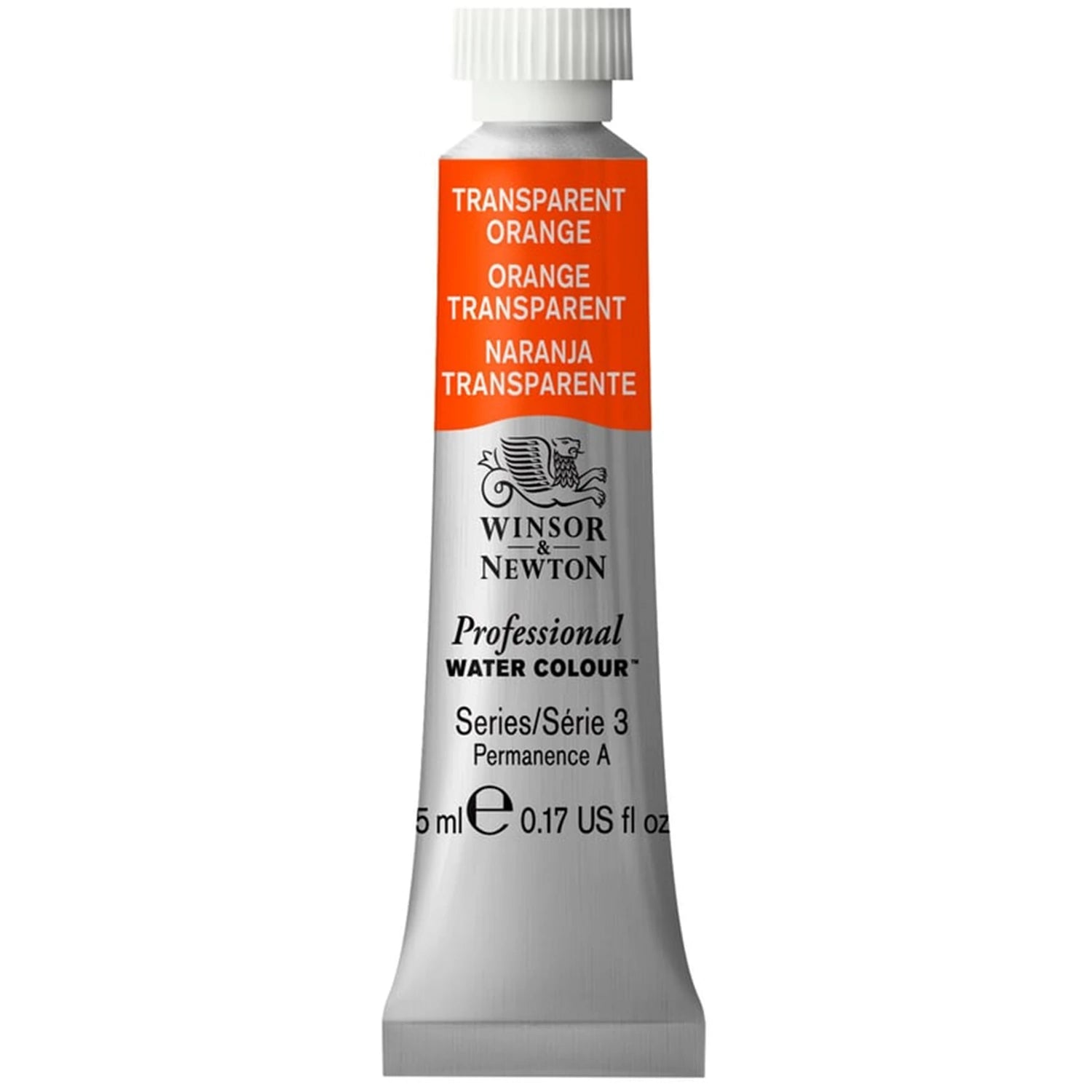 W&N PROF. WATER COLOUR 5ML TUBE ORANGE TRANSPARENT