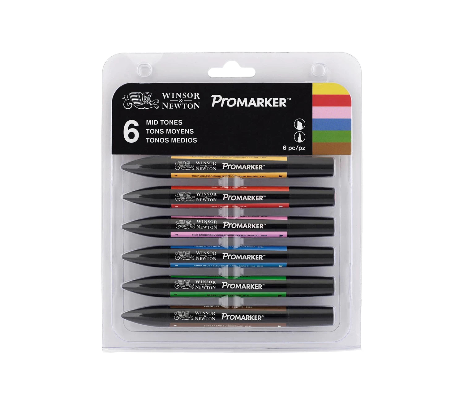 W&N PROMARKER 6ER SET MITTLERE TÖNE