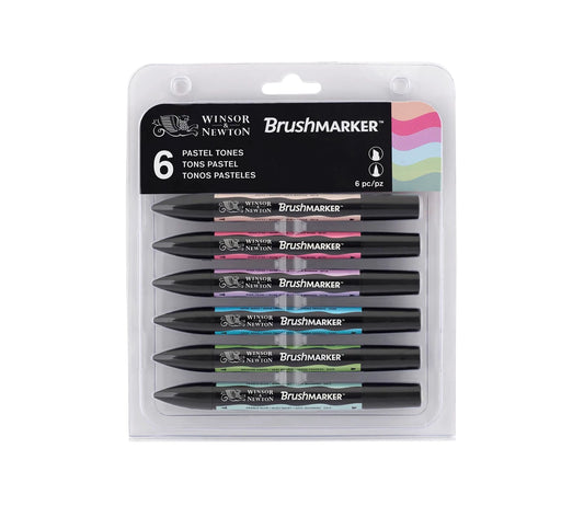 W&N PROMARKER BRUSH 6ER SET PASTELL TÖNE