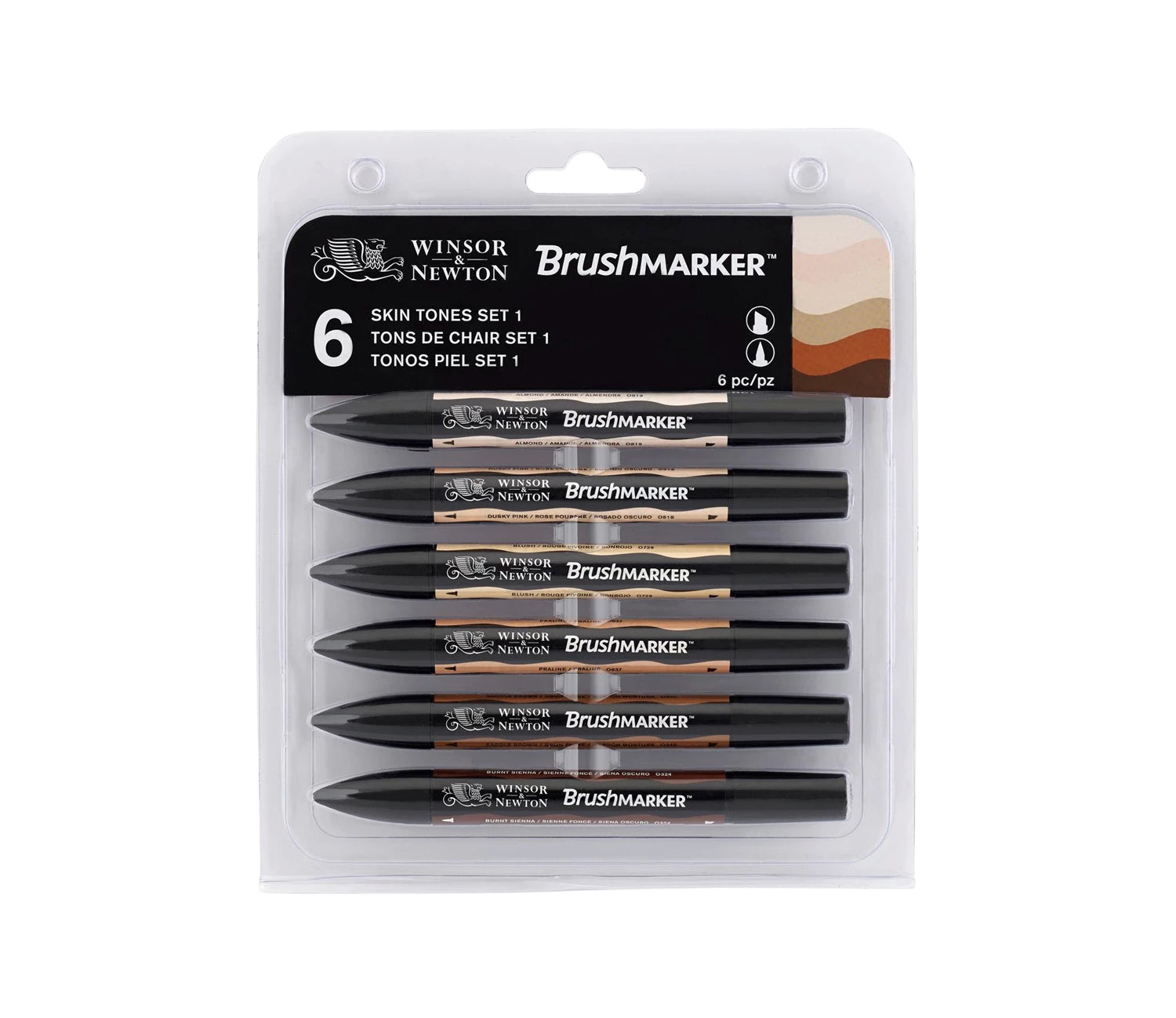 W&N PROMARKER BRUSH 6ER SET HAUTTÖNE