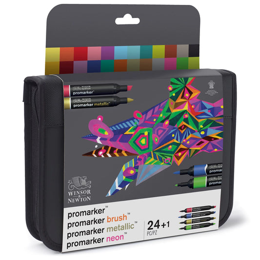 W&N PROMARKER MIXED MARKER SET 24 IM WALLET