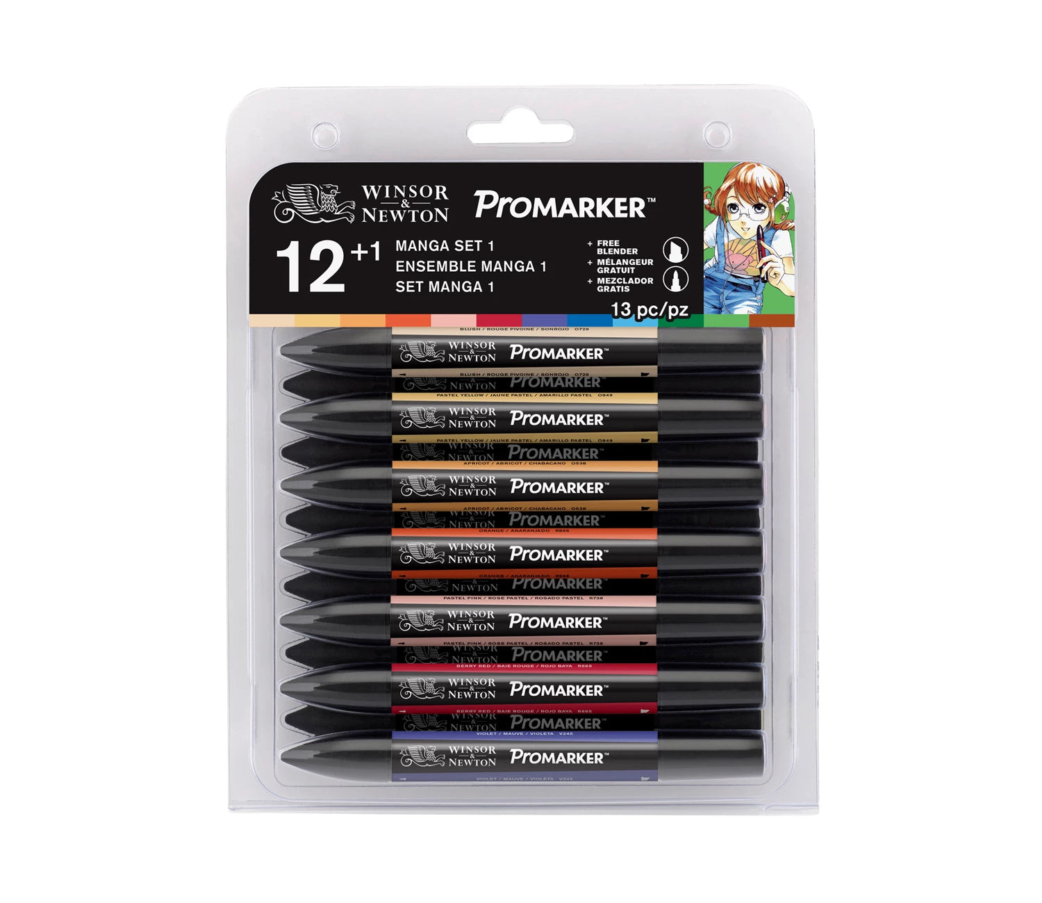 W&N PROMARKER 12+1 SET MANGA EXTENSION PACK 1