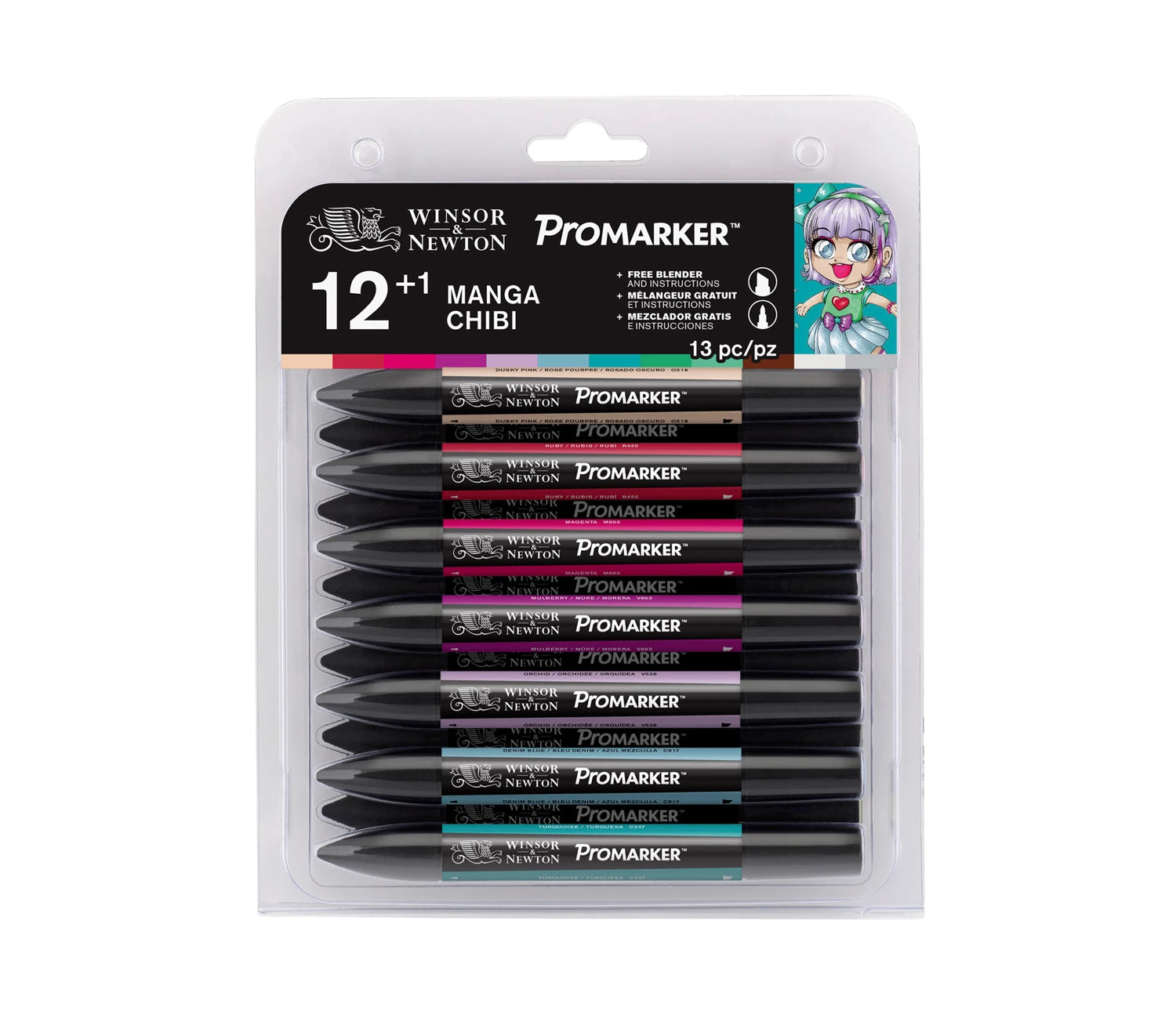 W&N PROMARKER 12+1 SET MANGA CHIBI