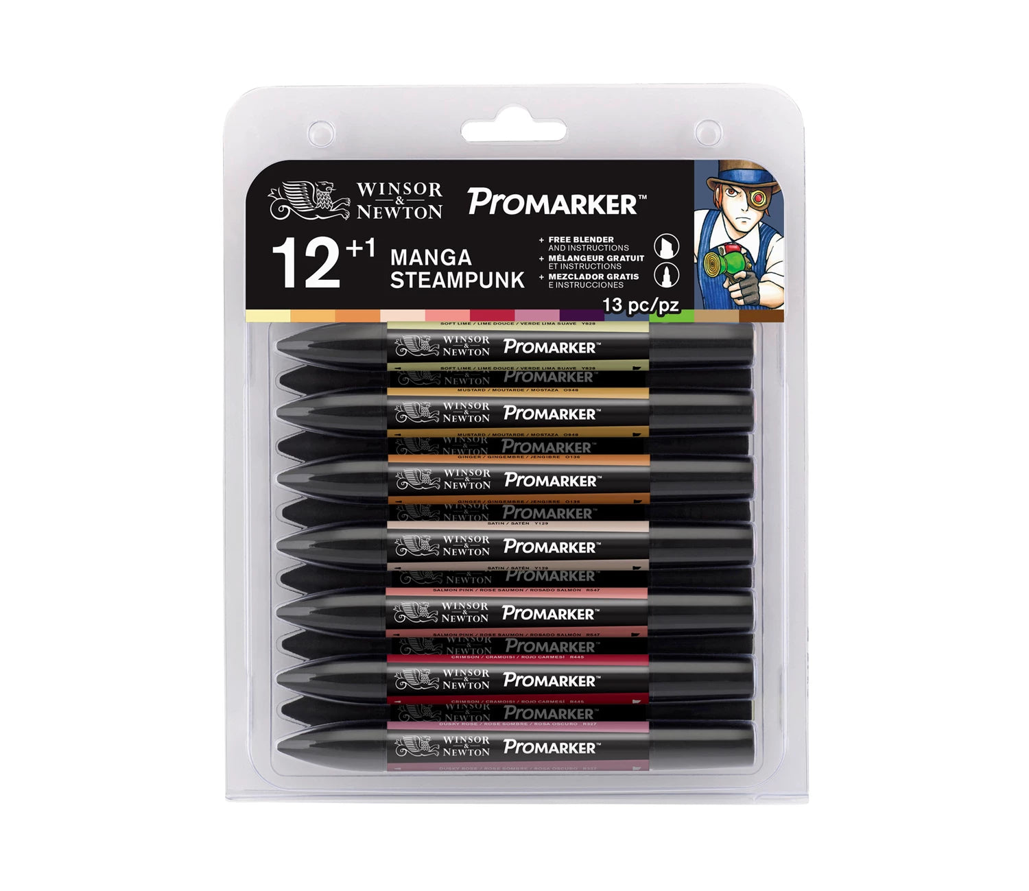 W&N PROMARKER 12+1 SET MANGA STEAMPUNK