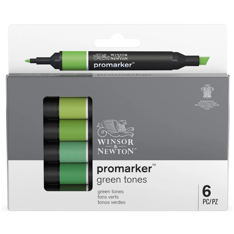 W&N PROMARKER 6ER SET GRÜNTÖNE