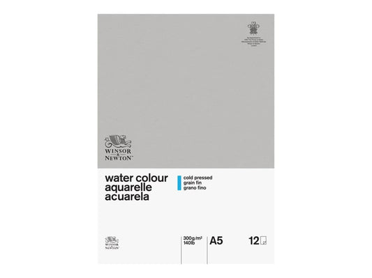 W&N AQUARELLBLOCK KLASSISCH GELEIMT, 12 BLATT, 300G/M², A5