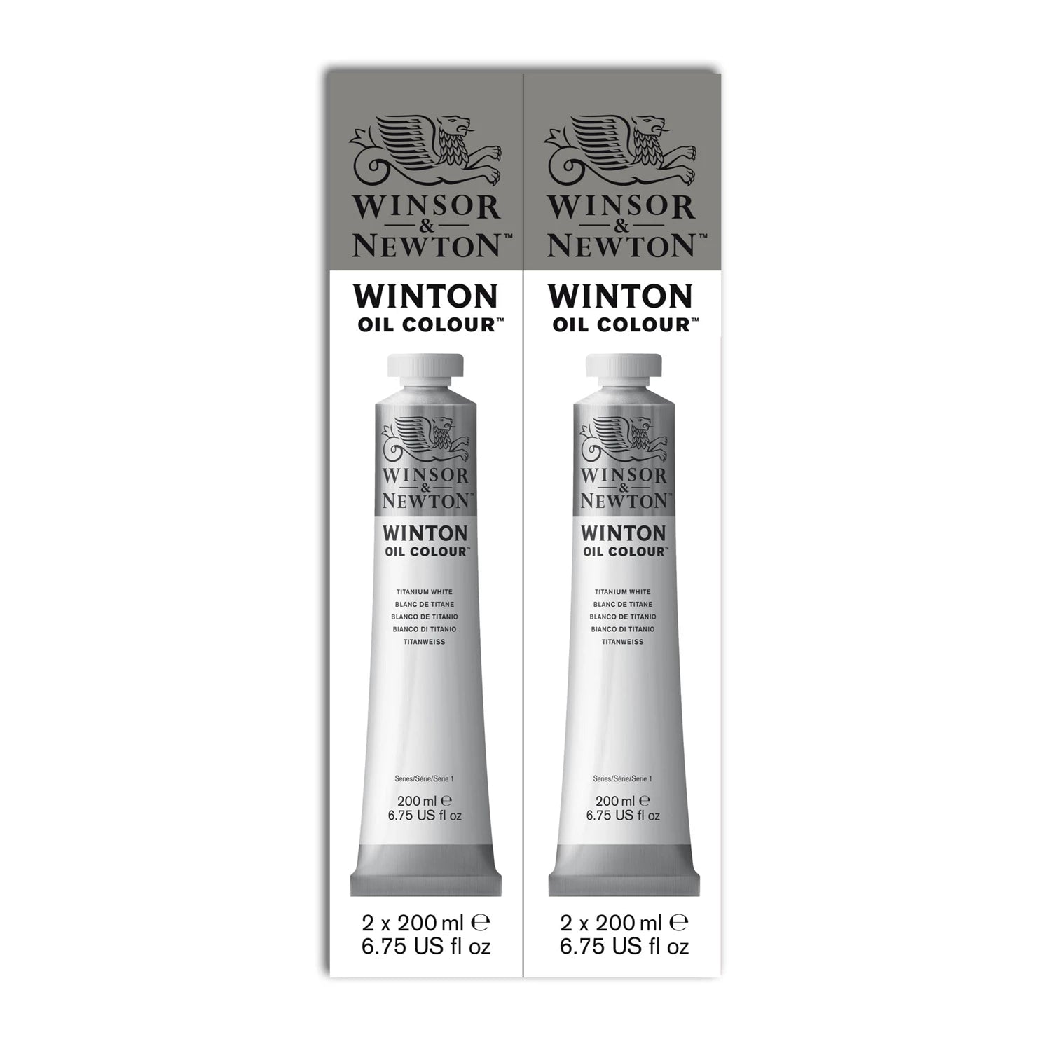 W&N WINTON ÖLFARBE TWINPACK 2 X 200ML TUBE TITANWEISS