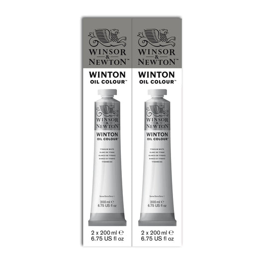 W&N WINTON ÖLFARBE TWINPACK 2 X 200ML TUBE TITANWEISS