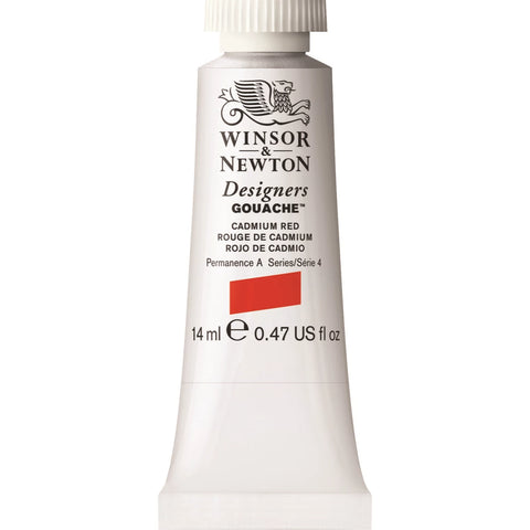 W&N DESIGNERS GOUACHE 14ML TUBE KADMIUMROT