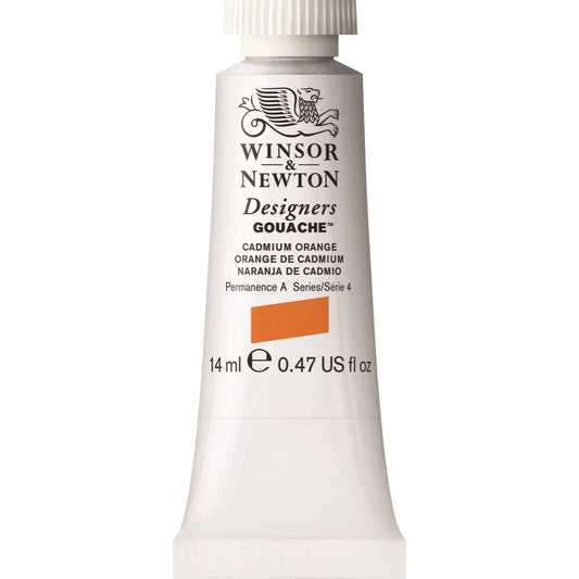 W&N DESIGNERS GOUACHE 14ML TUBE KADMIUMORANGE