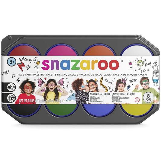 SNAZAROO JUMBO FARBPALETTE 8 X 18 ML