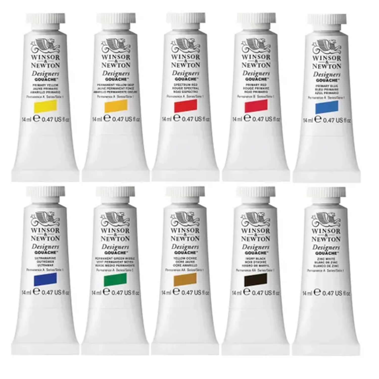 W&N DESIGNERS GOUACHE EINFÜHRUNGSSET 10 X 14ML TUBEN