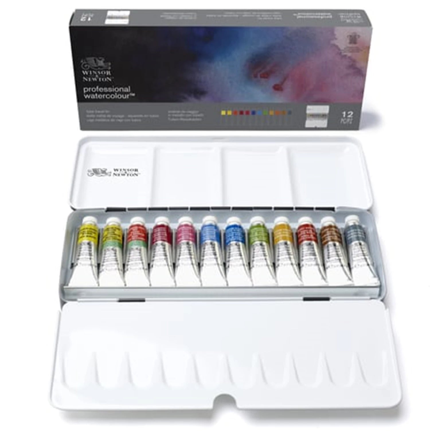 W&N PROF. WATER COLOUR TUBEN METALL-REISEKASTEN 12 X 5ML TUB