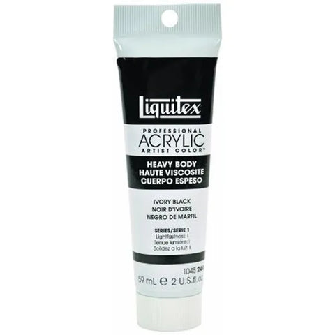 LQX PROF. HEAVY BODY ACRYLFARBE 59ML TUBE ELFENBEINSCHWARZ