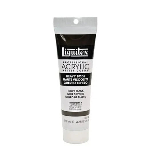 LQX PROF. HEAVY BODY ACRYLFARBE 138ML TUBE ELFENBEINSCHWARZ