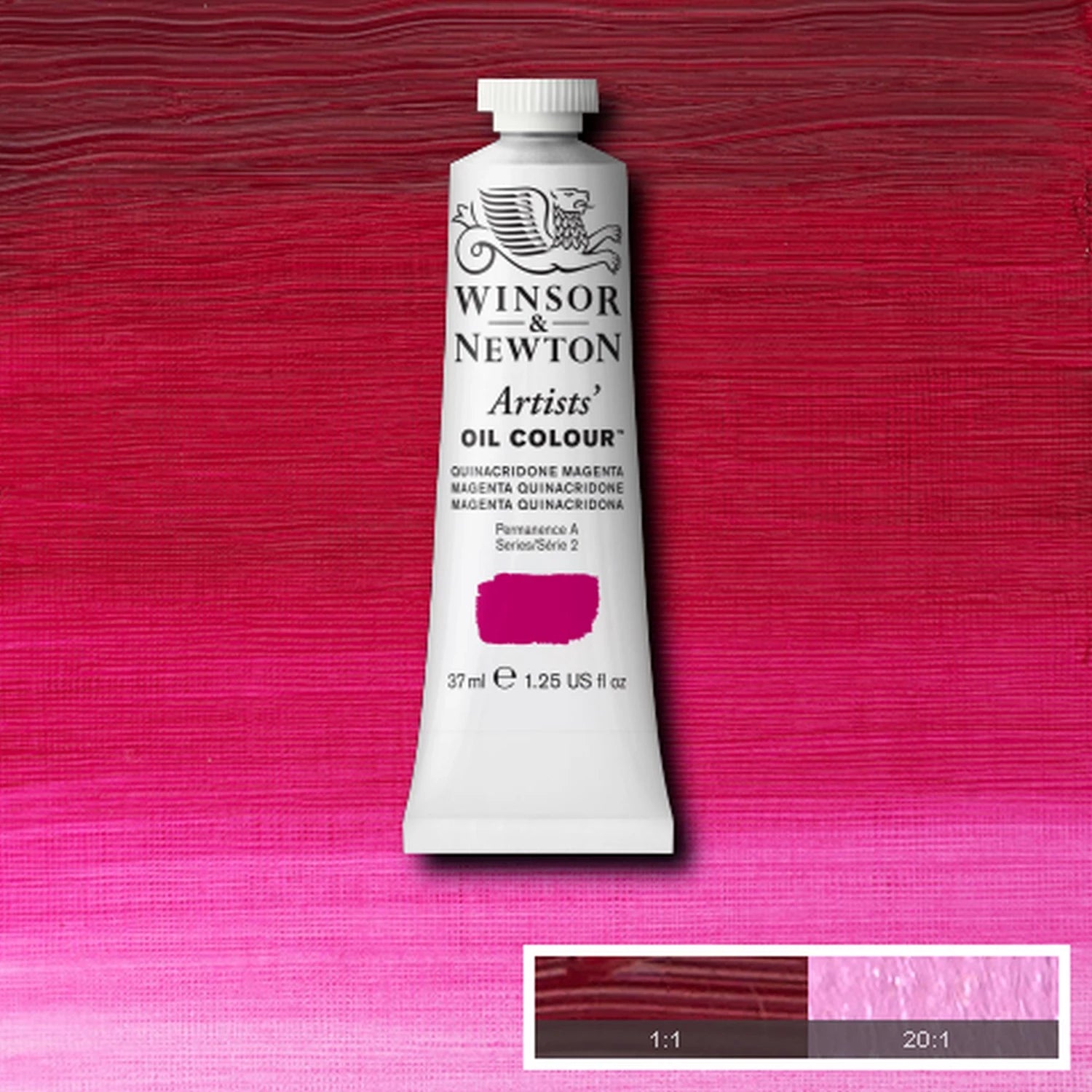 W&N ARTISTS' ÖLFARBE 37ML TUBE CHINACRIDON MAGENTA