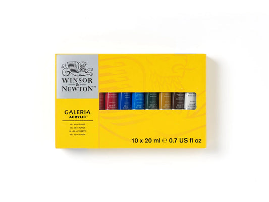 W&N GALERIA ACRYLFARBE SET 10 X 20 ML TUBEN