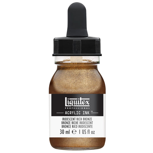 LQX PROF. ACRYLIC INK 30ML FLASCHE IRISIERENDE SATTE BRONZE