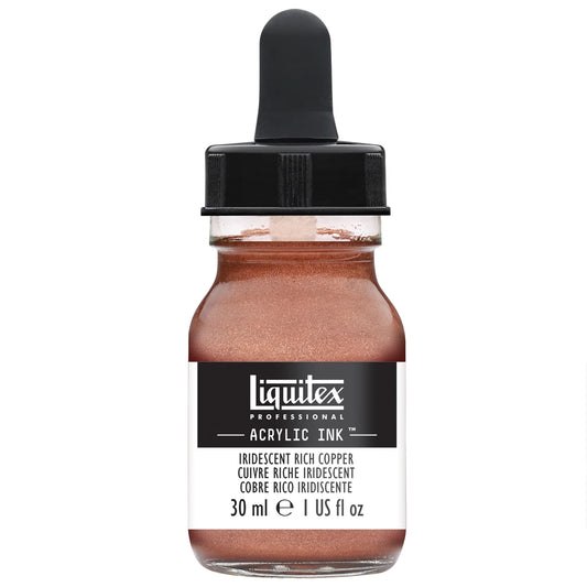 LQX PROF. ACRYLIC INK 30ML FLASCHE IRISIERENDES SATTES KUPFE