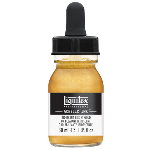 LQX PROF. ACRYLIC INK 30ML FLASCHE IRISIERENDES HELLES GOLD