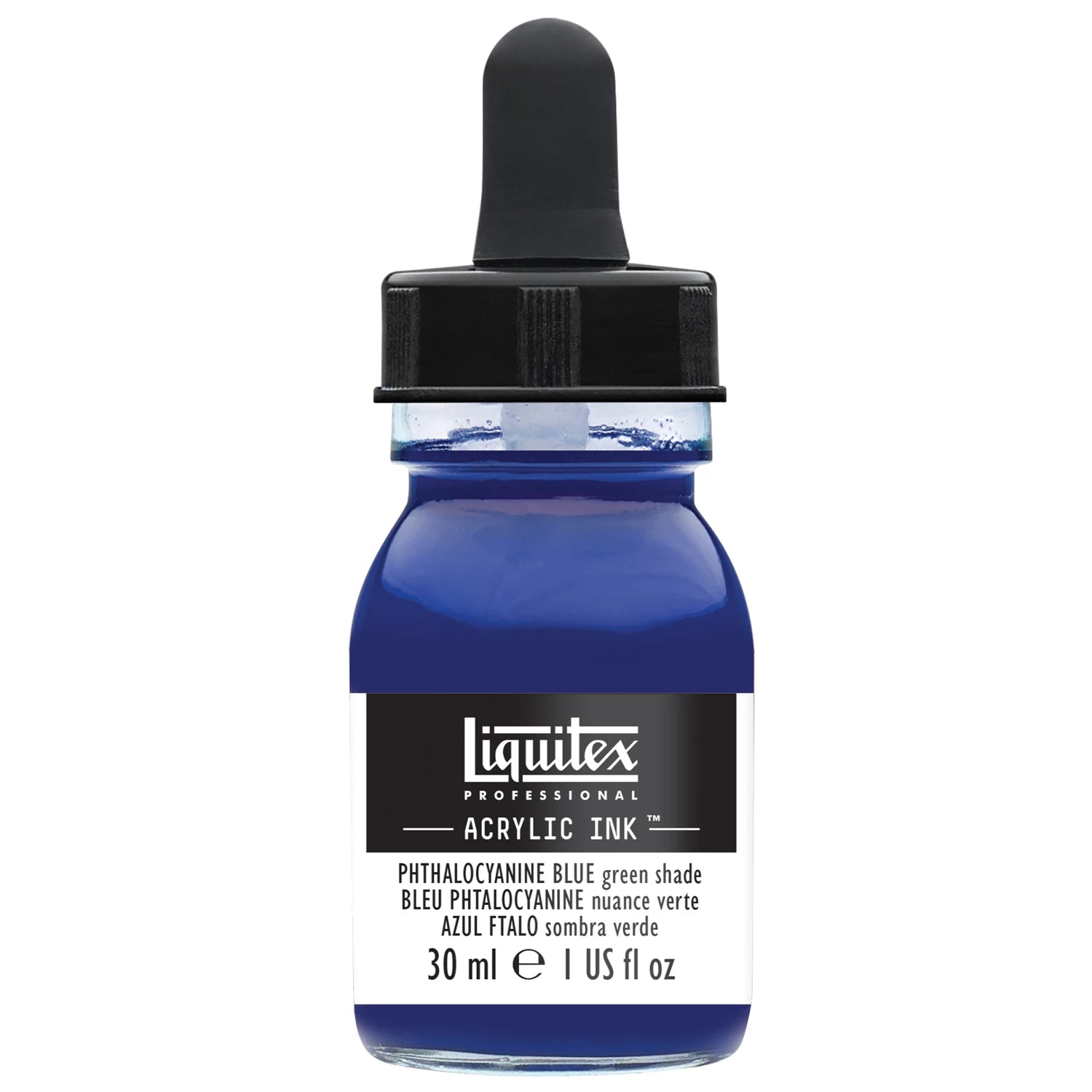 LQX PROF. ACRYLIC INK 30ML FLASCHE PHTHALOZYANINBLAU GRÜNTON