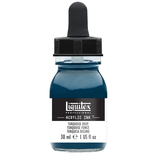 LQX PROF. ACRYLIC INK 30ML FLASCHE DUNKELTÜRKIS