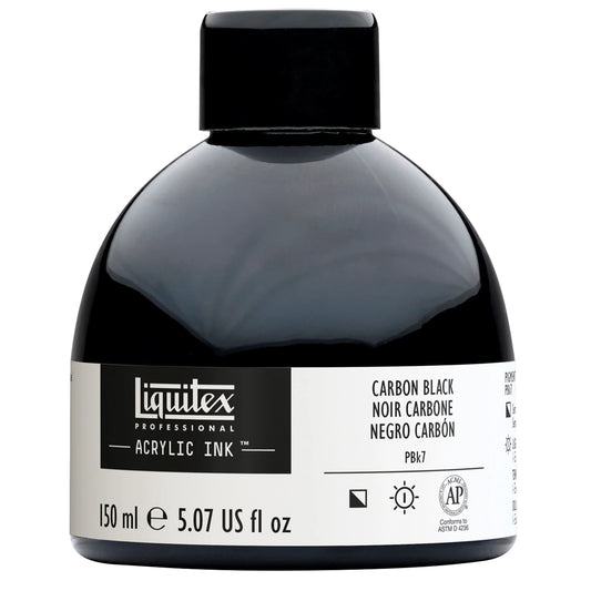 LQX PROF. ACRYLIC INK 150ML FLASCHE KARBONSCHWARZ