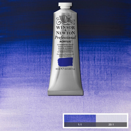 W&N PROF. ACRYLFARBE 60ML TUBE ULTRAMARIN VIOLETT