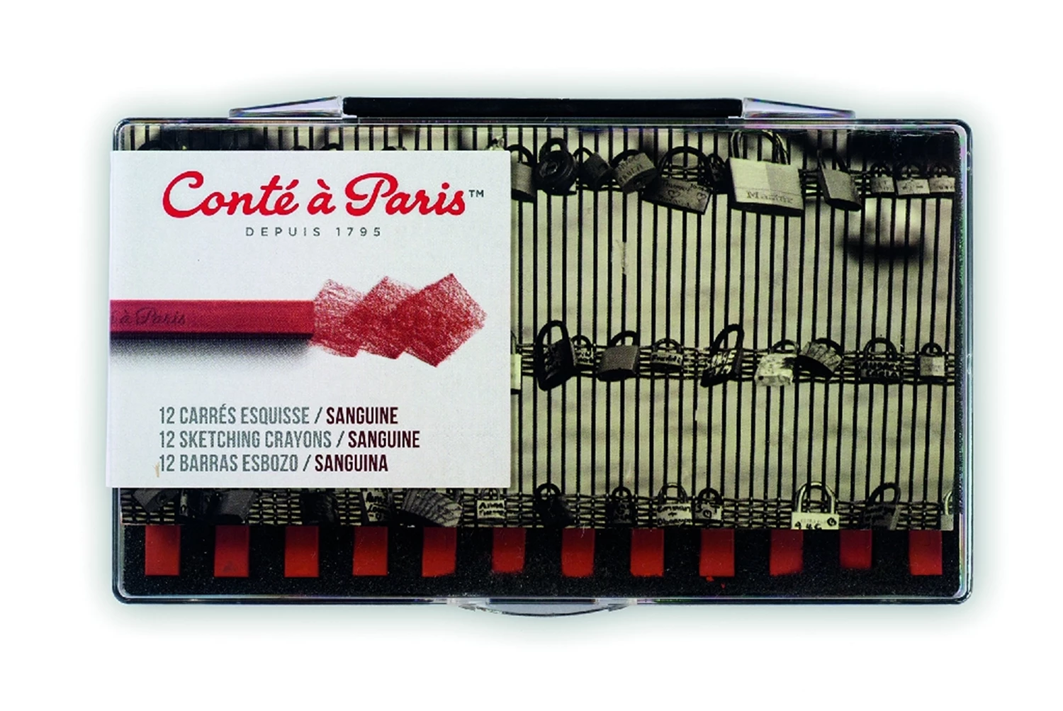 CONTE CARRE RÖT/SANGUINE 12ER BOX