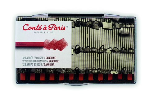 CONTE CARRE RÖT/SANGUINE 12ER BOX