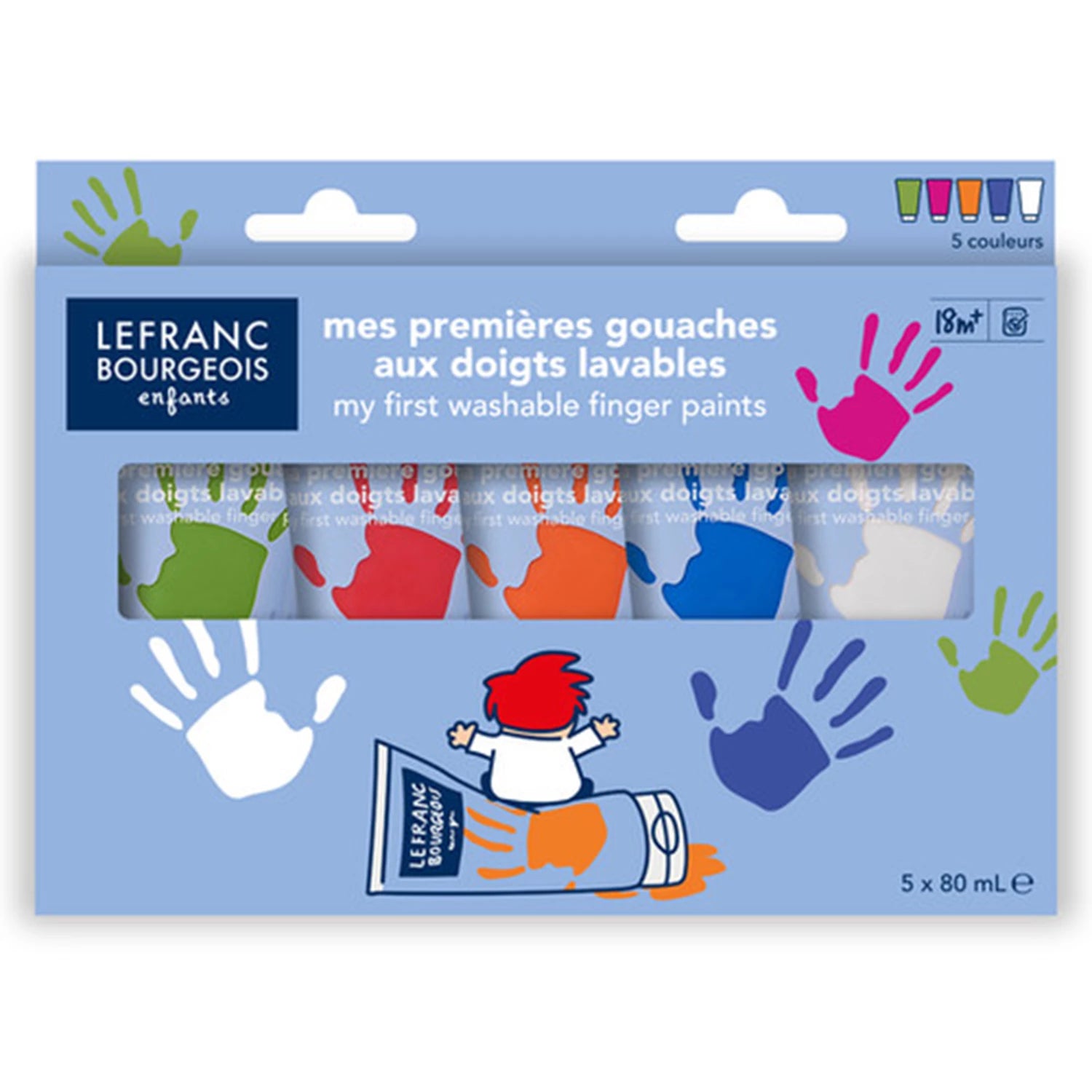 LFB KINDER FINGERFARBEN SET FUN 5 X 80ML TUBEN