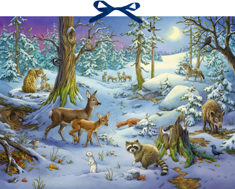 COPPENRATH Adventskalender 52x38cm 72257 Hört ihr die Tiere im Wald