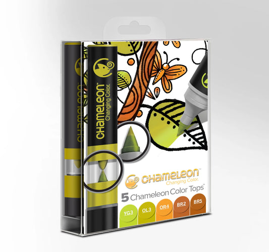 CHAMELEON 5-PEN TOPS EARTH TONES SET